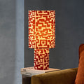 Dusklia - Drew Geometric Table Lamp - Orange