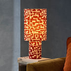 Dusklia - Drew Geometric Table Lamp - Orange
