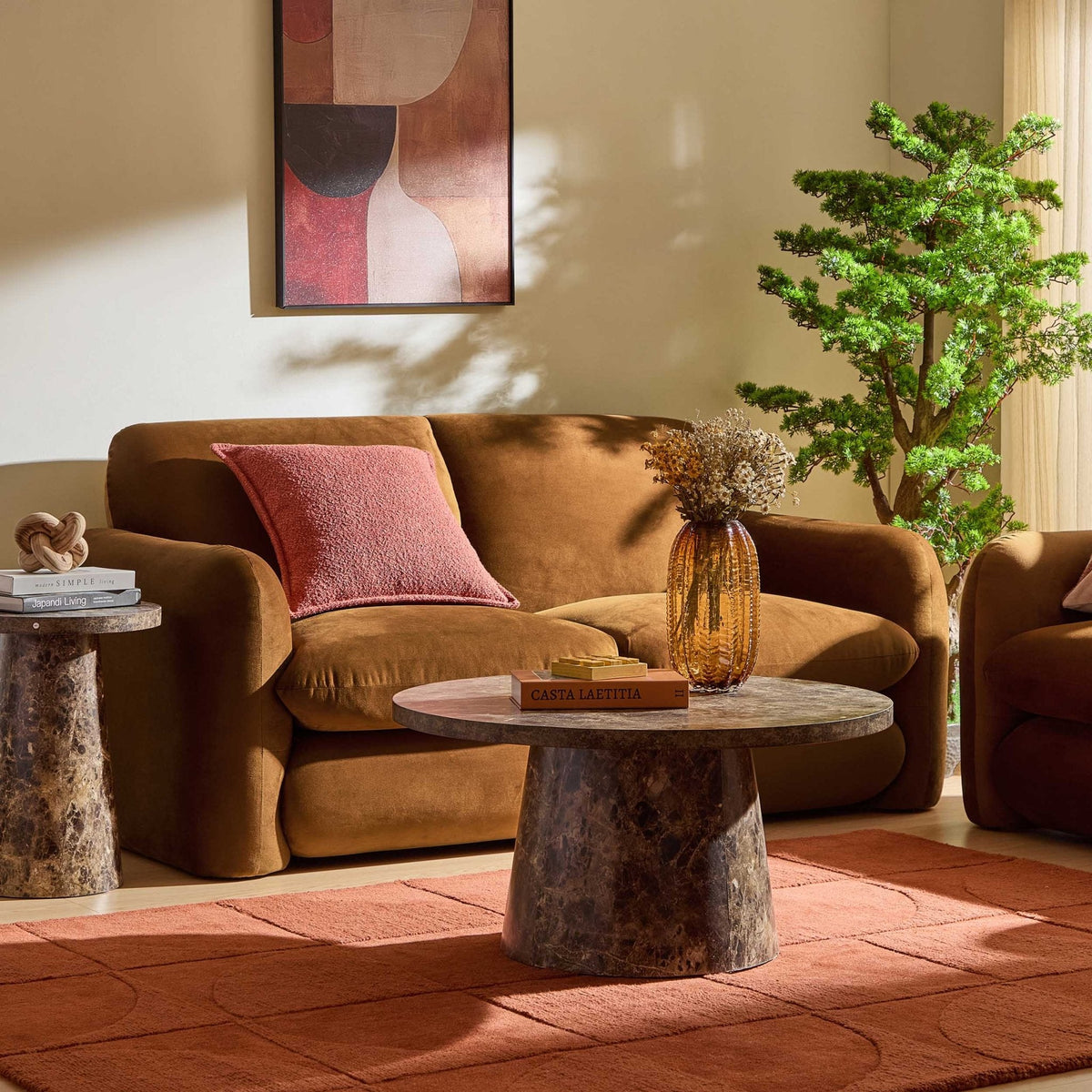 Dusklia - Dublin 2 Seater Sofa- Muted Gold