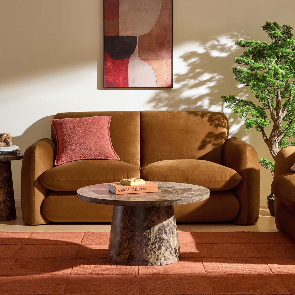 Dusklia - Dublin 2 Seater Sofa- Muted Gold