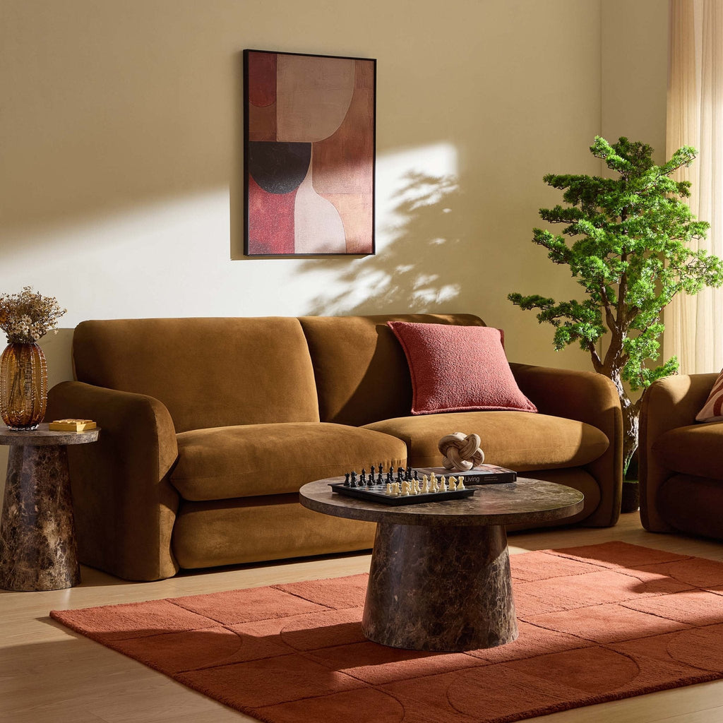 Dusklia - Dublin 3 Seater Sofa - Muted Gold
