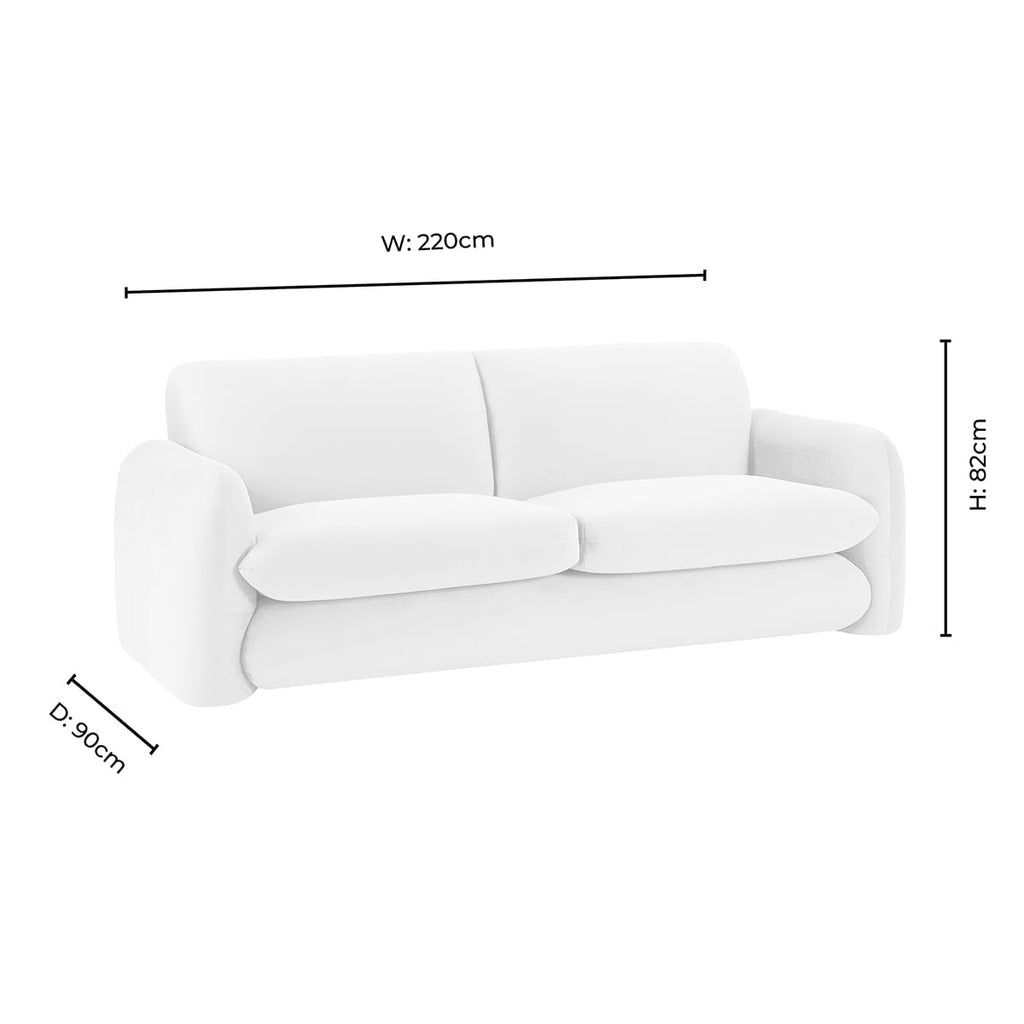 Dusklia - Dublin 3 Seater Sofa - Muted Gold