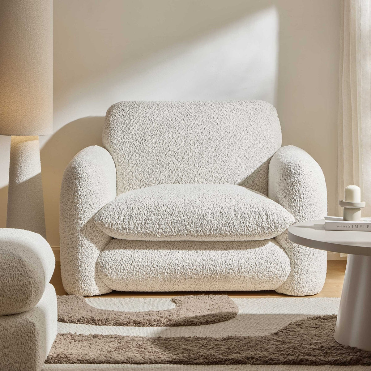 Dusklia - Dublin Loveseat - Popcorn Teddy