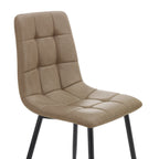 Dusklia - Eden Set Of 2 Dining Chairs - Faux Leather - Brown