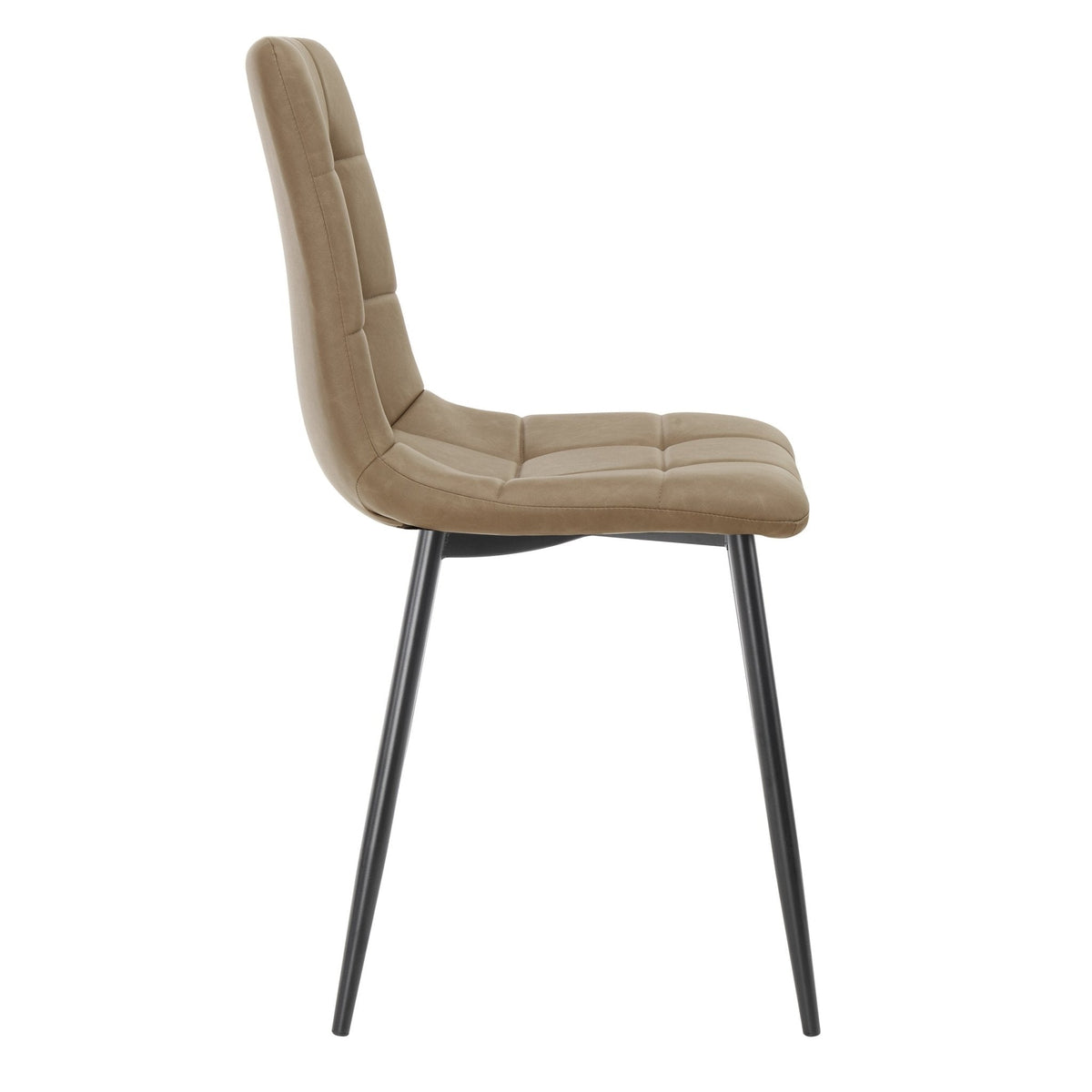 Dusklia - Eden Set Of 2 Dining Chairs - Faux Leather - Brown