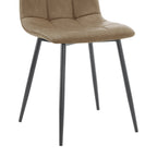 Dusklia - Eden Set Of 2 Dining Chairs - Faux Leather - Brown