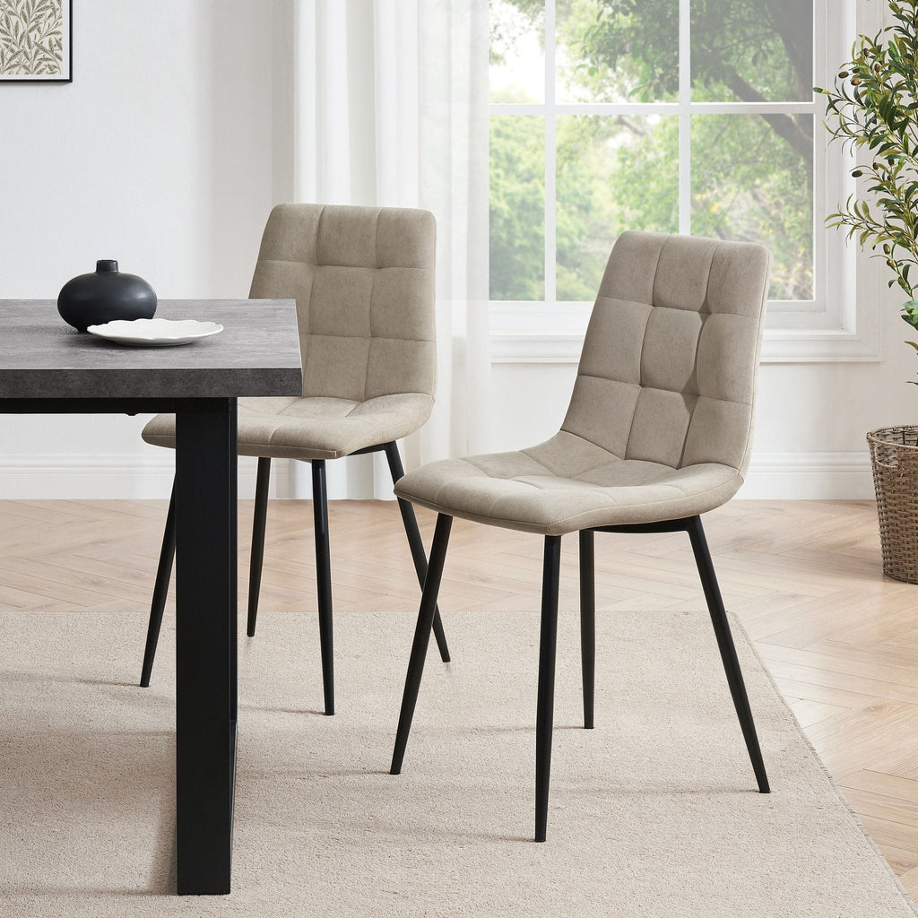 Dusklia - Eden Set of 2 Dining Chairs - Stone