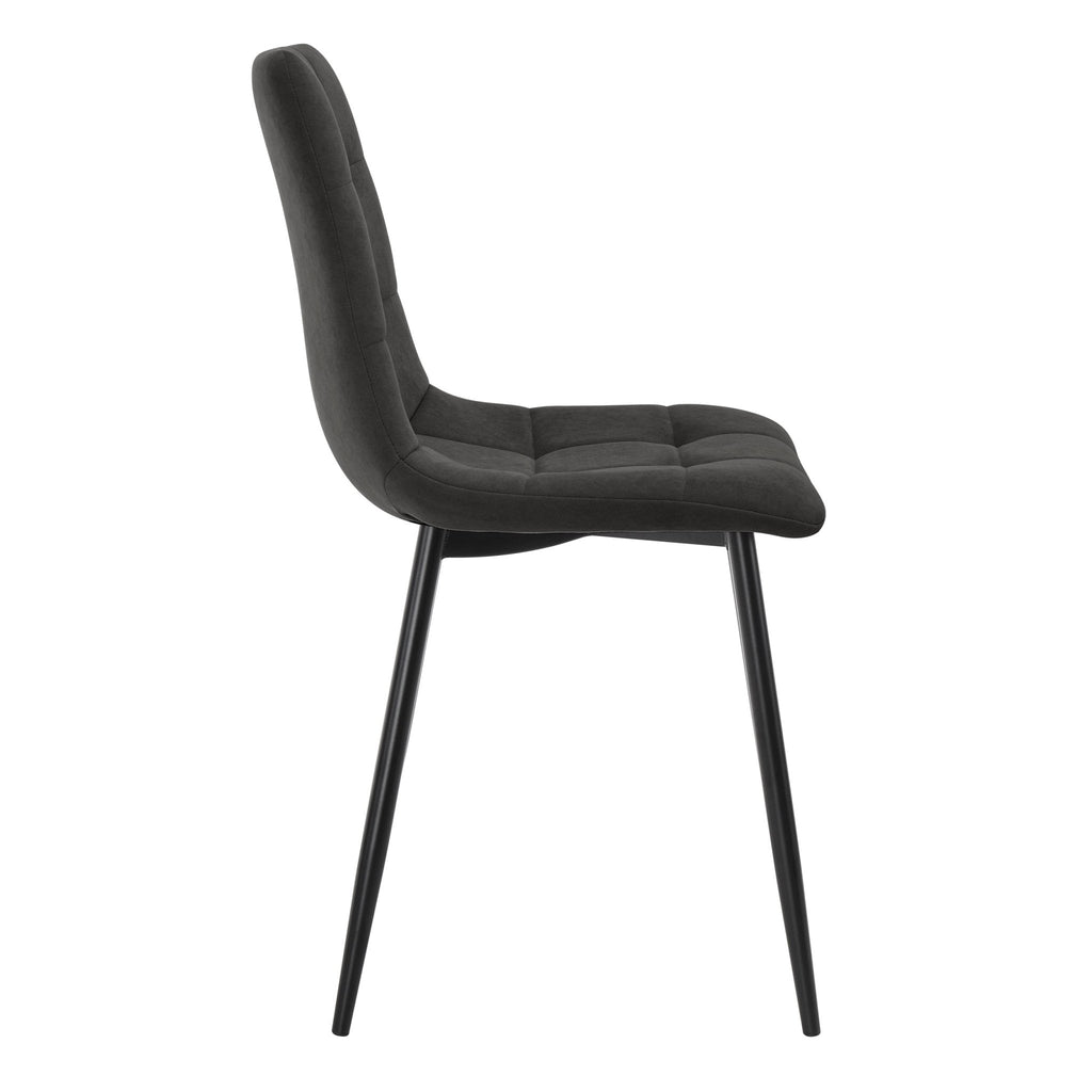 Dusklia - Eden Set Of 2 Dining Chairs - Velvet - Charcoal
