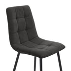 Dusklia - Eden Set Of 2 Dining Chairs - Velvet - Charcoal