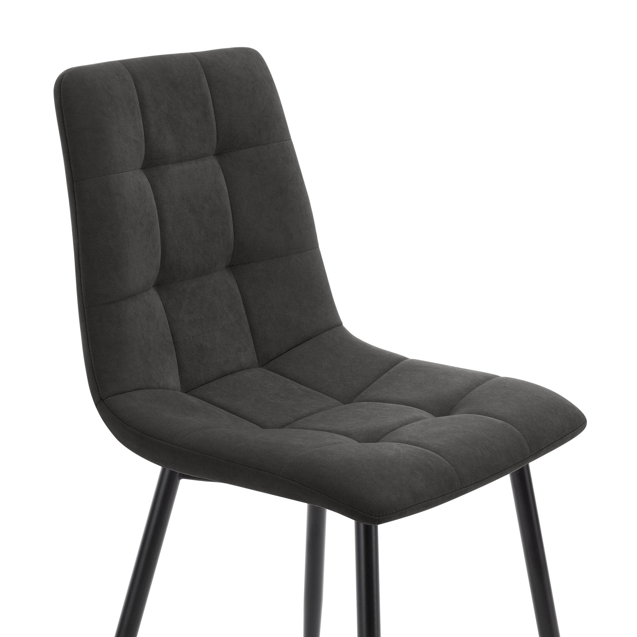 Dusklia - Eden Set Of 2 Dining Chairs - Velvet - Charcoal