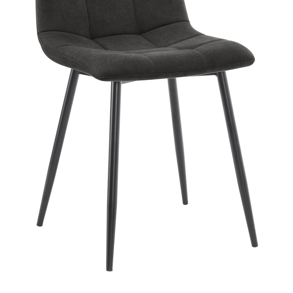 Dusklia - Eden Set Of 2 Dining Chairs - Velvet - Charcoal