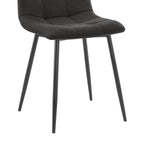 Dusklia - Eden Set Of 2 Dining Chairs - Velvet - Charcoal