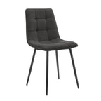 Dusklia - Eden Set Of 2 Dining Chairs - Velvet - Charcoal