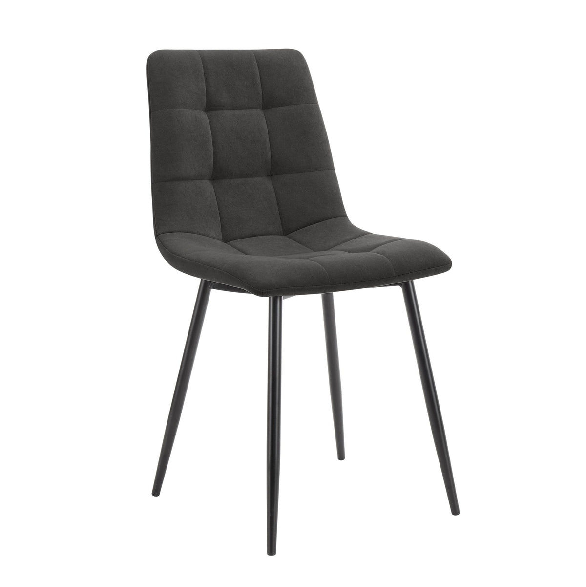 Dusklia - Eden Set Of 2 Dining Chairs - Velvet - Charcoal