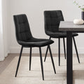 Dusklia - Eden Set Of 2 Dining Chairs - Velvet - Charcoal