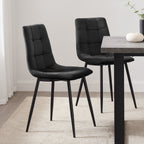Dusklia - Eden Set Of 2 Dining Chairs - Velvet - Charcoal