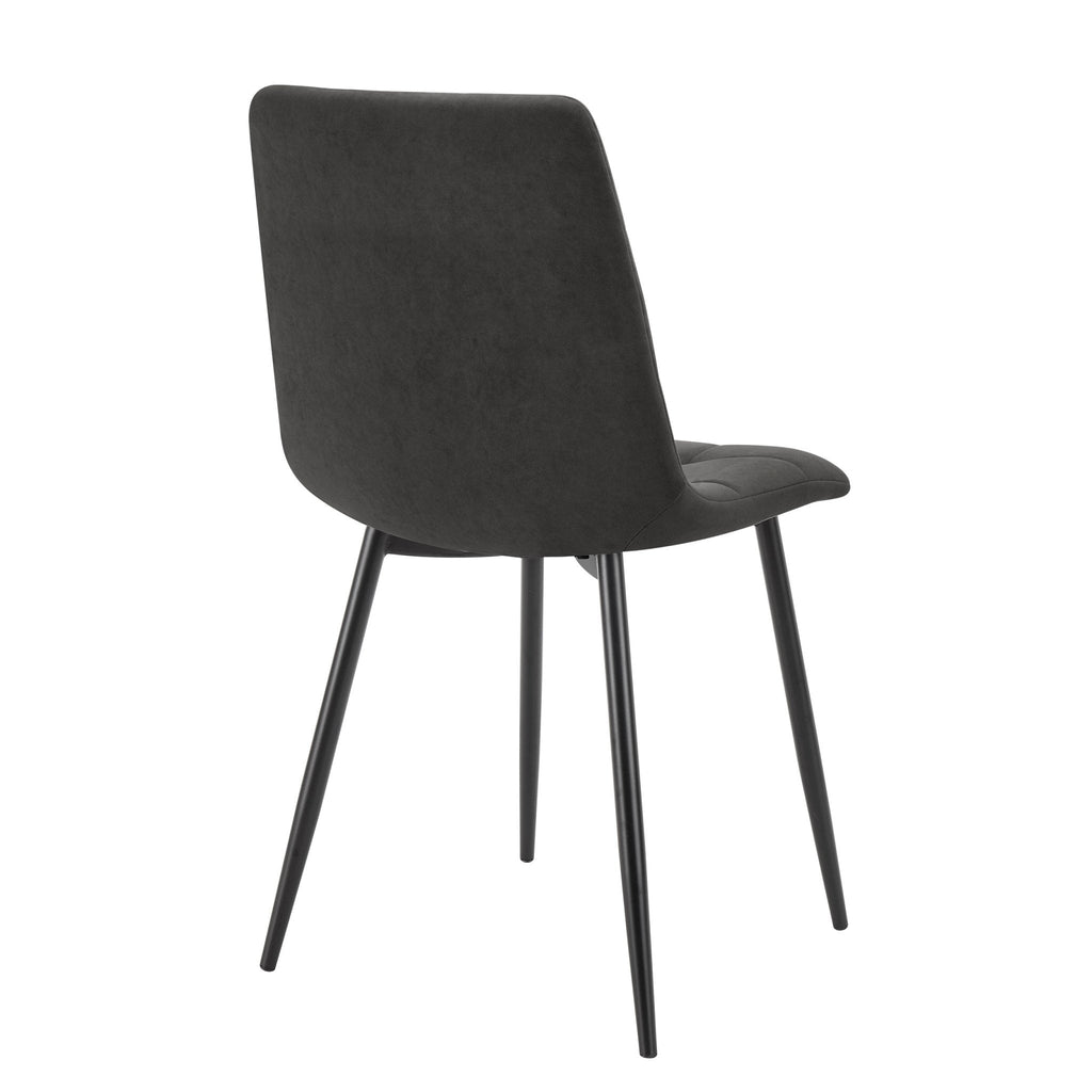 Dusklia - Eden Set Of 2 Dining Chairs - Velvet - Charcoal