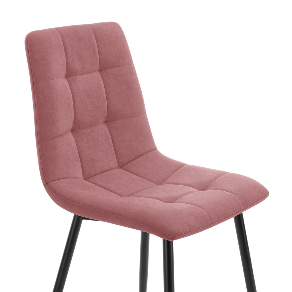 Dusklia - Eden Set Of 2 Dining Chairs - Velvet - Pink