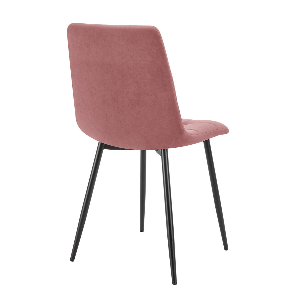 Dusklia - Eden Set Of 2 Dining Chairs - Velvet - Pink