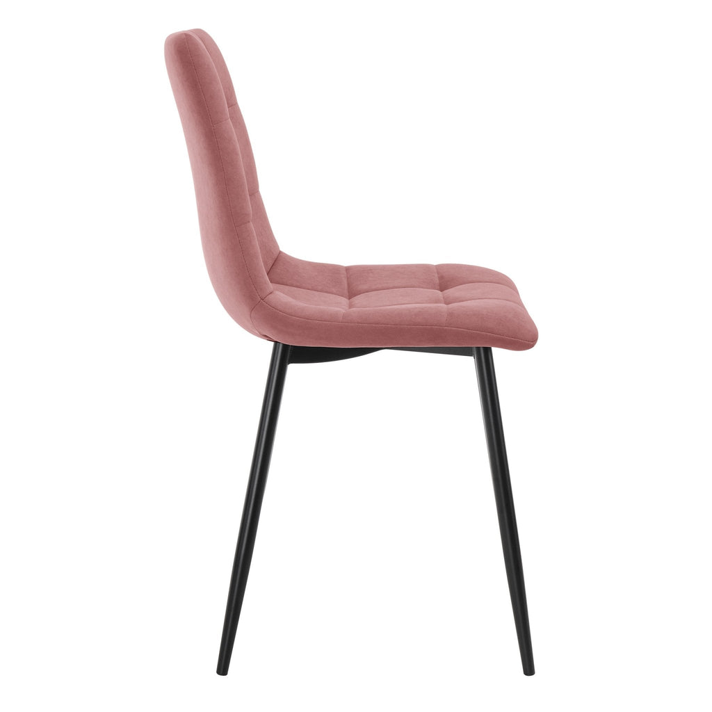 Dusklia - Eden Set Of 2 Dining Chairs - Velvet - Pink