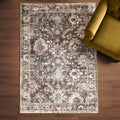 Dusklia - Elara Traditional Floral Rug - Brown