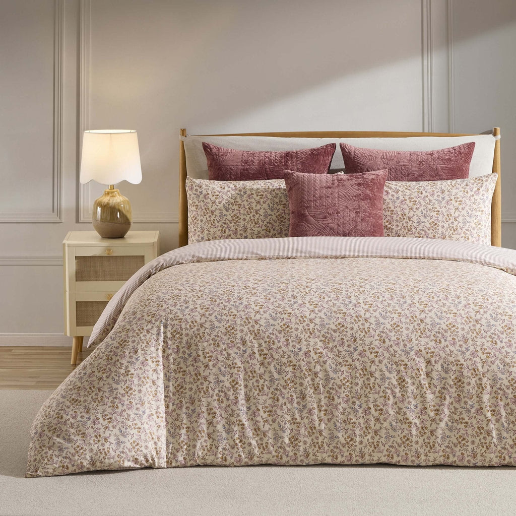 Dusklia - Elleanor 100% Cotton Floral Duvet Cover & Pillowcase Set - Multicoloured