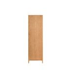 Dusklia - Elena Ash 2 Door Wardrobe with Drawers - Light Wood