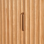 Dusklia - Elena Ash 2 Door Wardrobe with Drawers - Light Wood