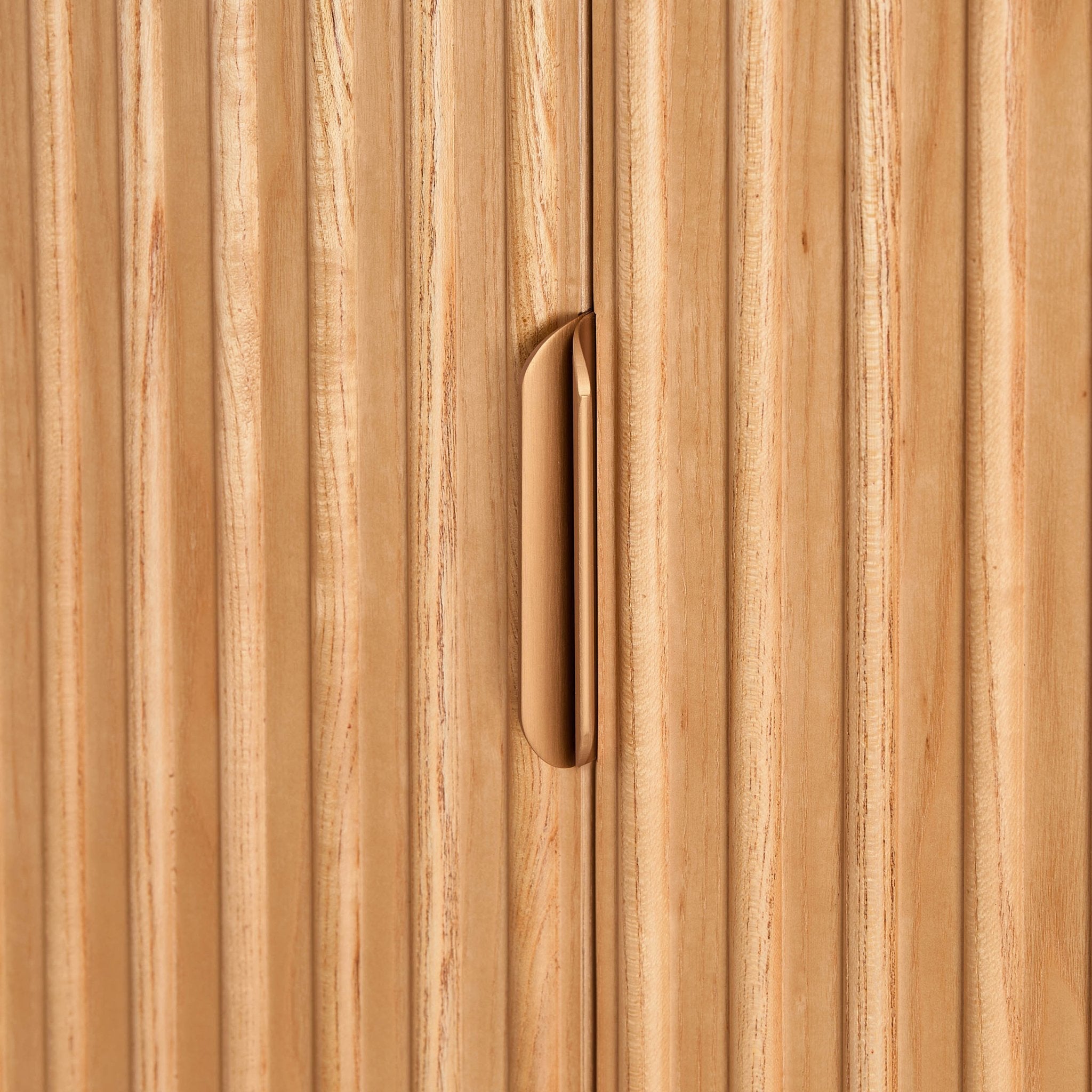 Dusklia - Elena Ash 2 Door Wardrobe with Drawers - Light Wood