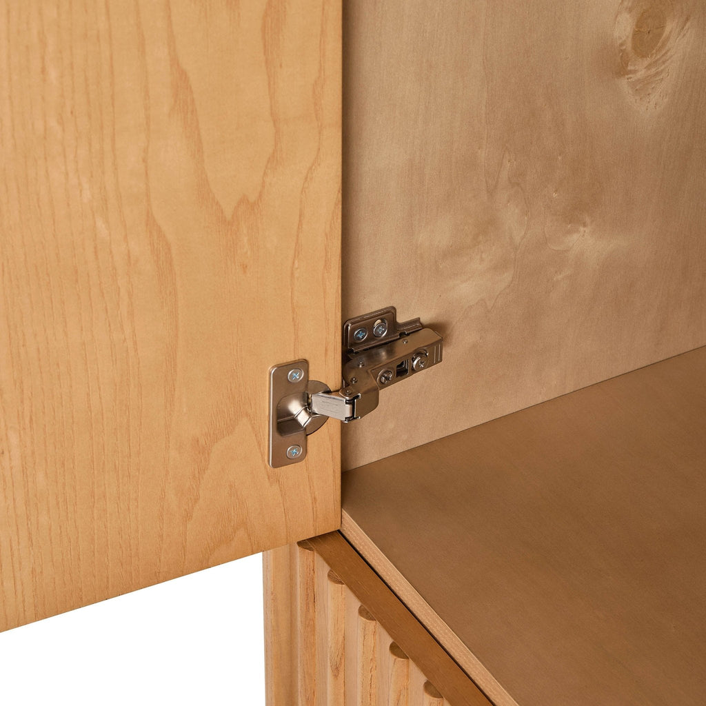 Dusklia - Elena Ash 2 Door Wardrobe with Drawers - Light Wood