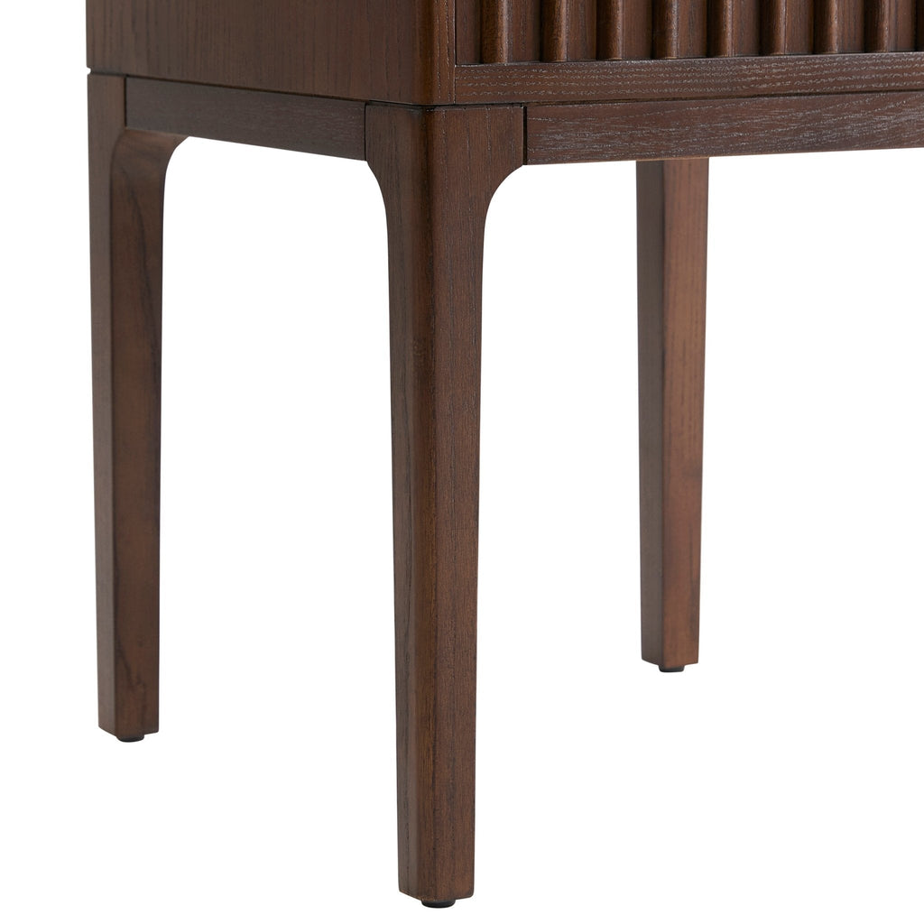 Dusklia - Elena Ash 1 Drawer Nightstand - Walnut