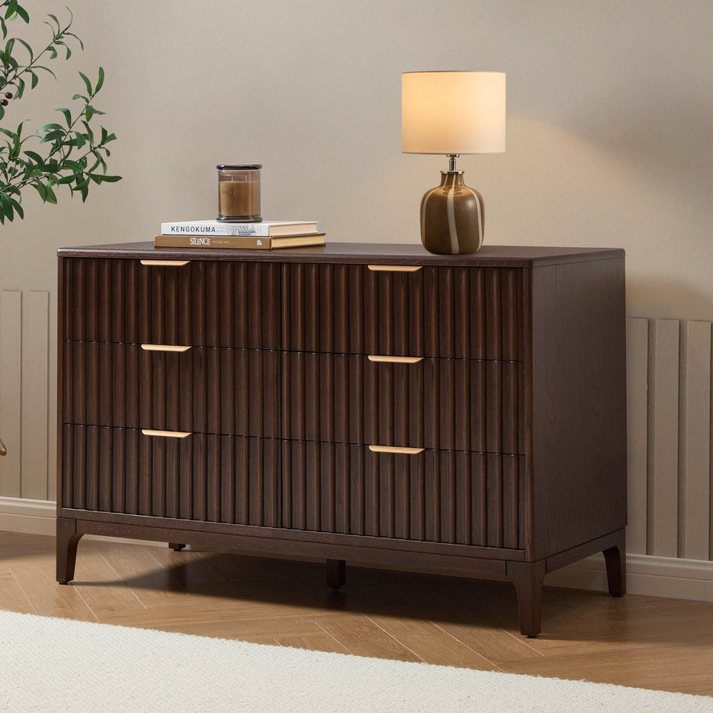 Dusklia - Elena Ash 6 Drawer Chest - Walnut