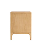 Dusklia - Elena Ash 2 Drawer Bedside Table - Light Wood