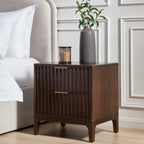 Dusklia - Elena Ash 2 Drawer Bedside Table - Walnut