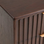 Dusklia - Elena Ash 2 Drawer Bedside Table - Walnut