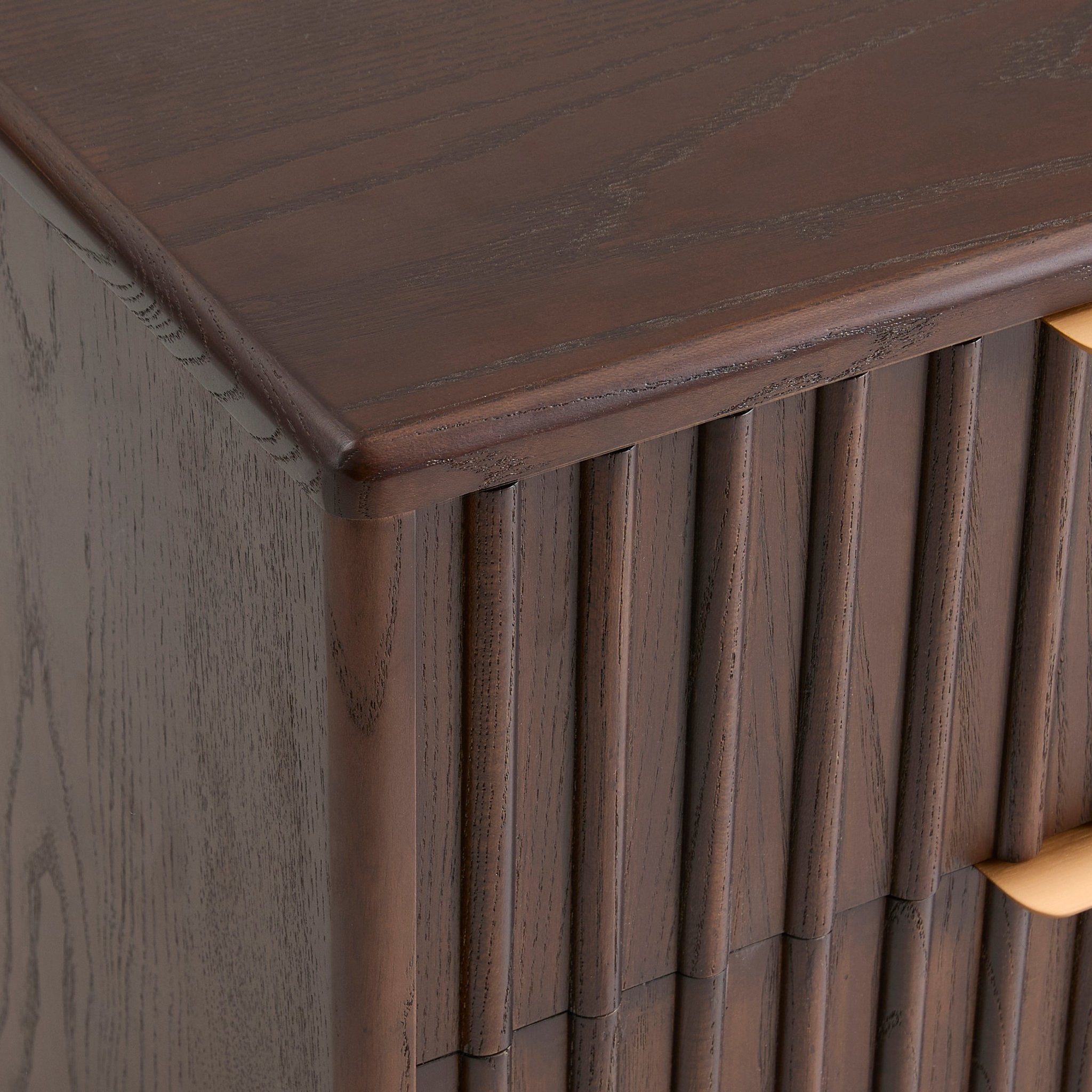 Dusklia - Elena Ash 2 Drawer Bedside Table - Walnut