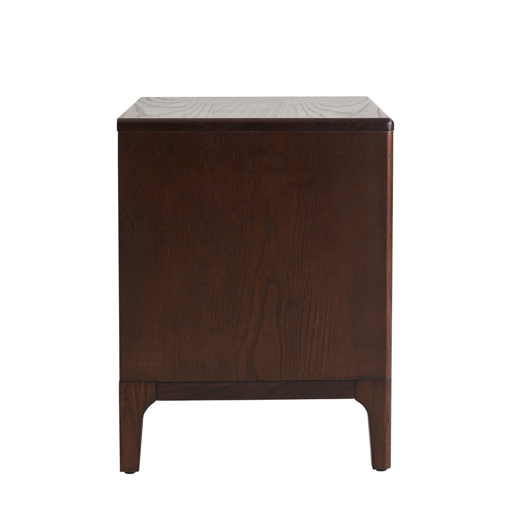 Dusklia - Elena Ash 2 Drawer Bedside Table - Walnut