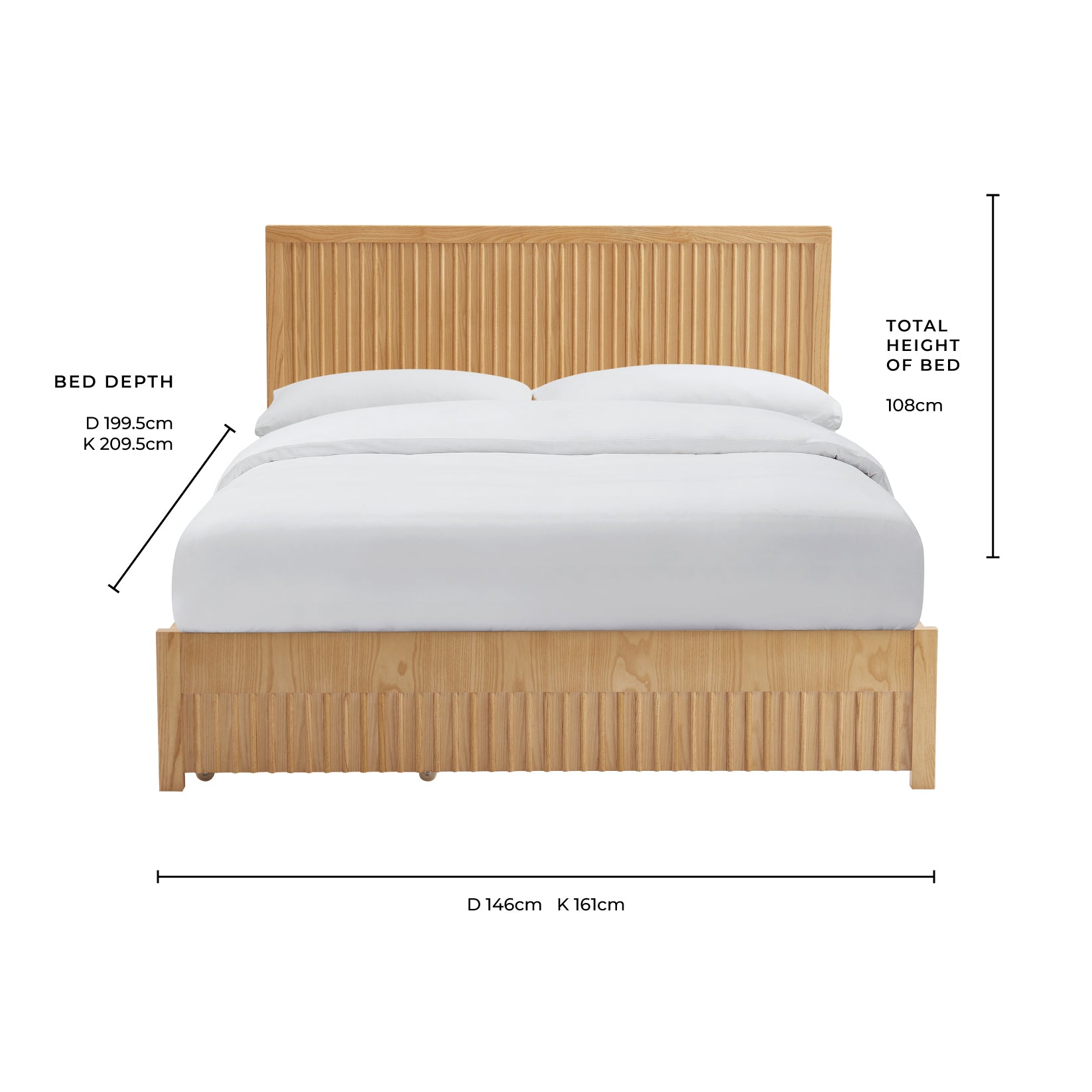 Dusklia - Elena Divan Bed - Wood