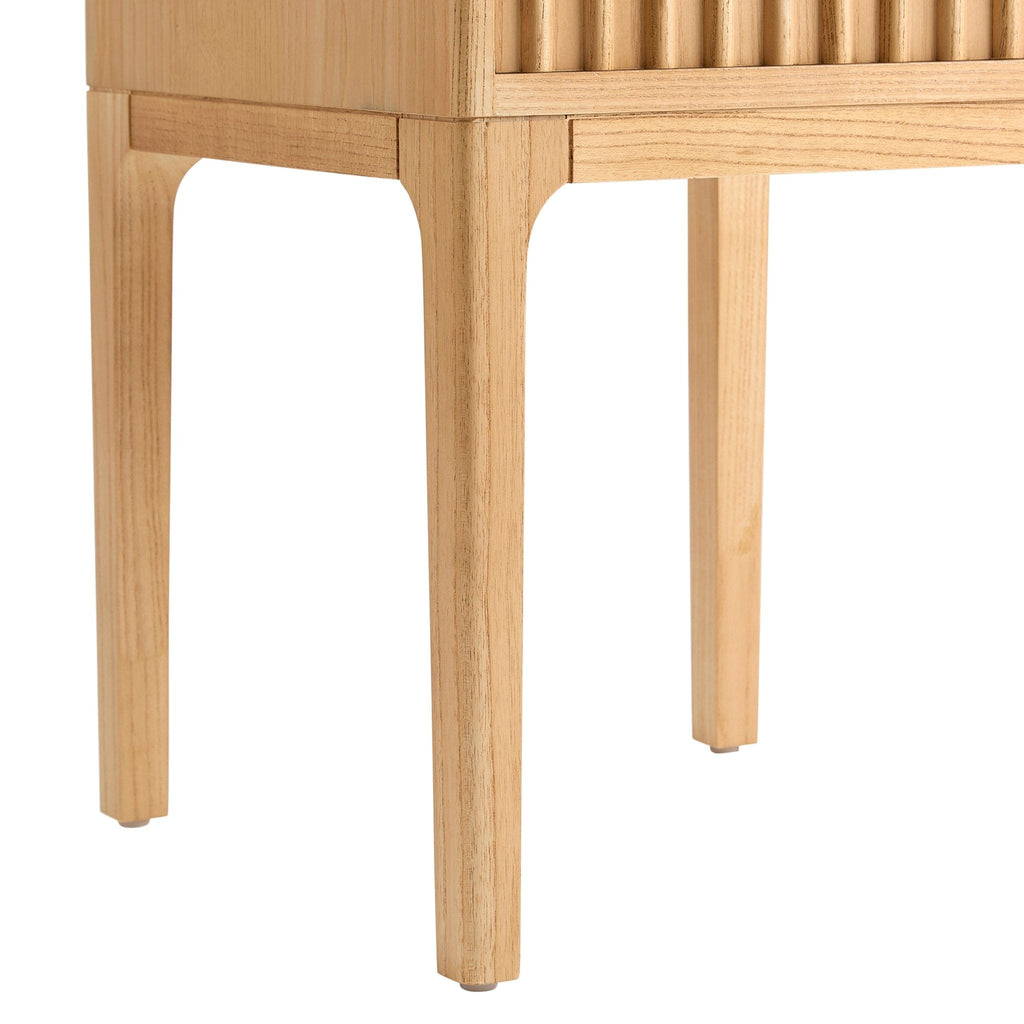 Dusklia - Elena Ash 1 Drawer Nightstand - Light Wood