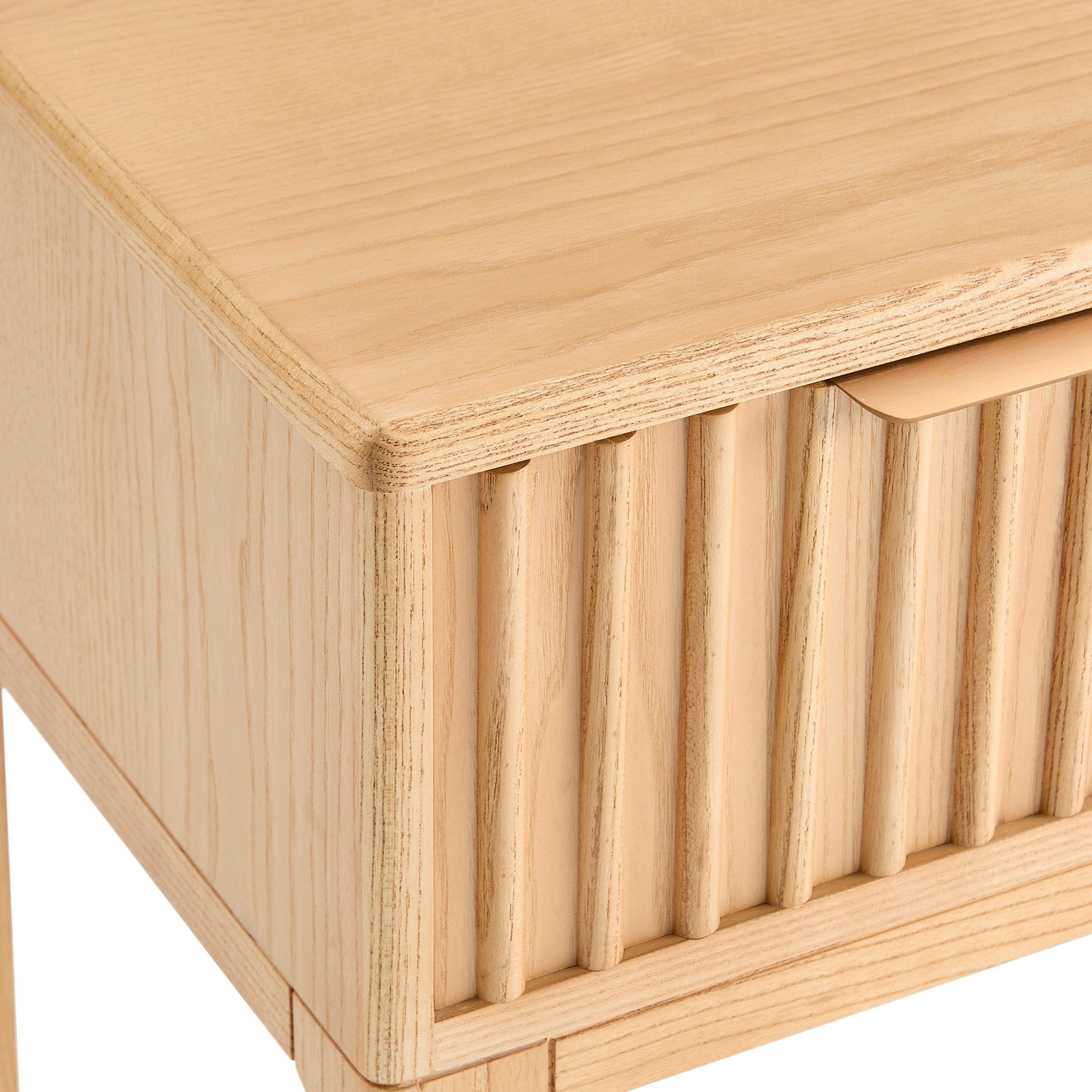 Dusklia - Elena Ash 1 Drawer Nightstand - Light Wood