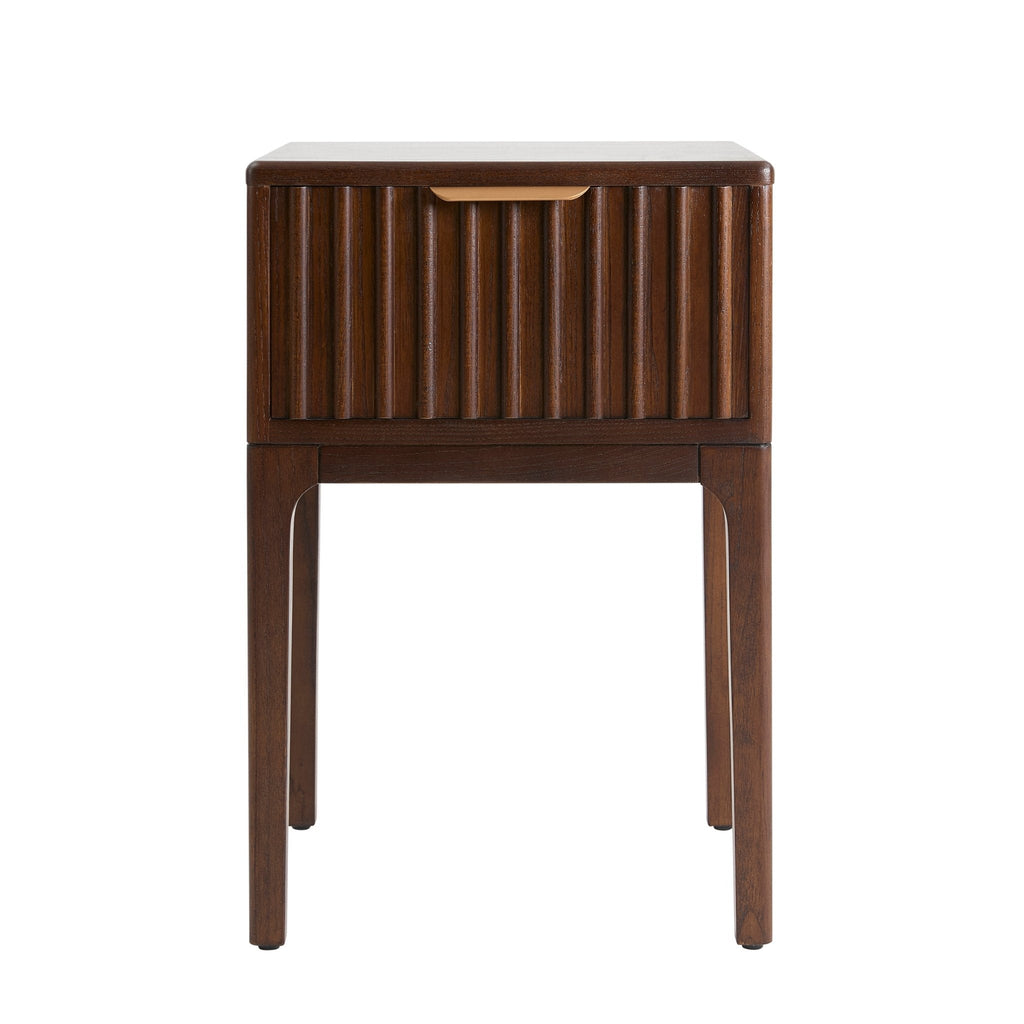 Dusklia - Elena Ash 1 Drawer Nightstand - Walnut