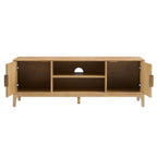 Dusklia - Elena TV Unit for TVs up to 60 - Light Wood - Wood Veneer