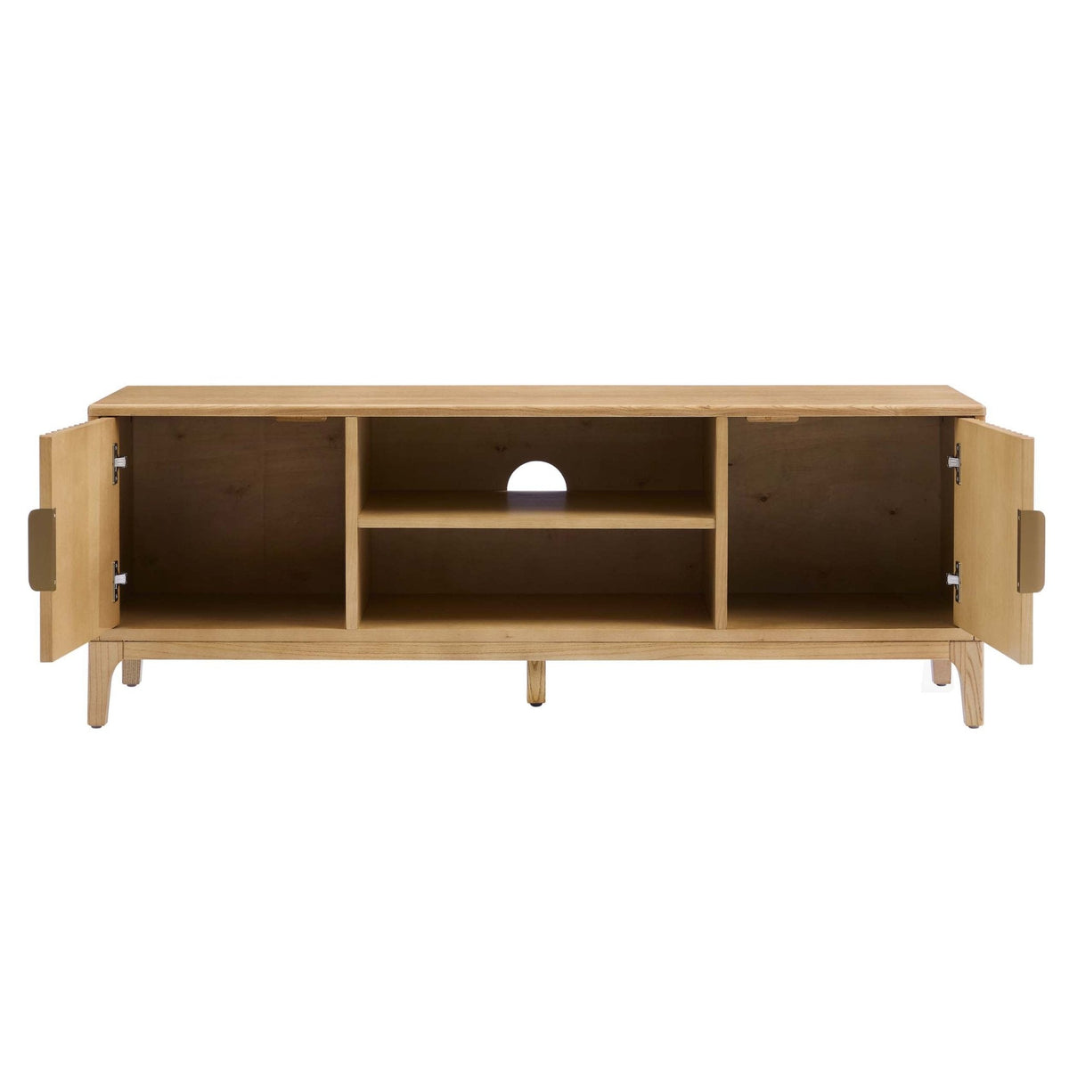 Dusklia - Elena TV Unit for TVs up to 60 - Light Wood - Wood Veneer