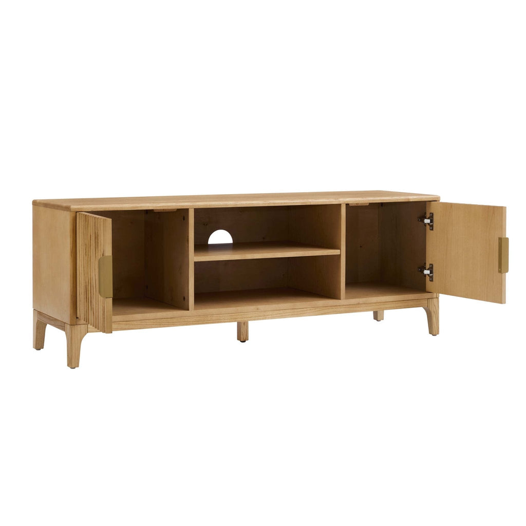 Dusklia - Elena TV Unit for TVs up to 60 - Light Wood - Wood Veneer