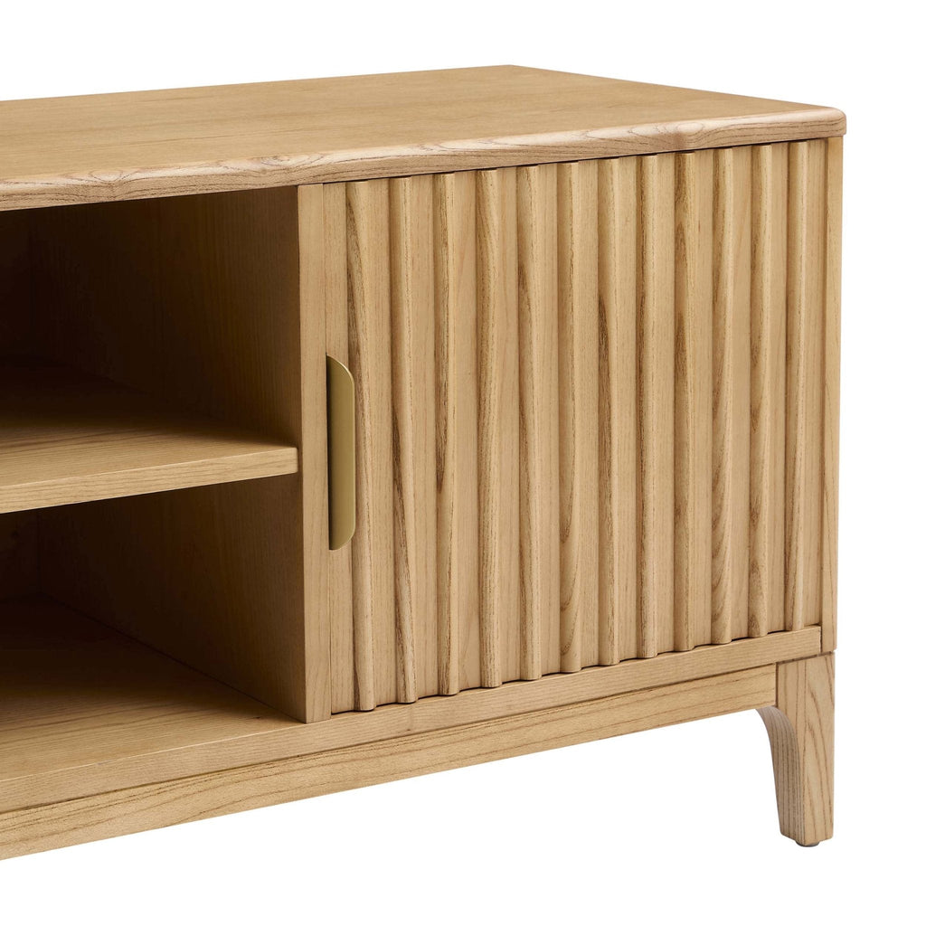 Dusklia - Elena TV Unit for TVs up to 60 - Light Wood - Wood Veneer