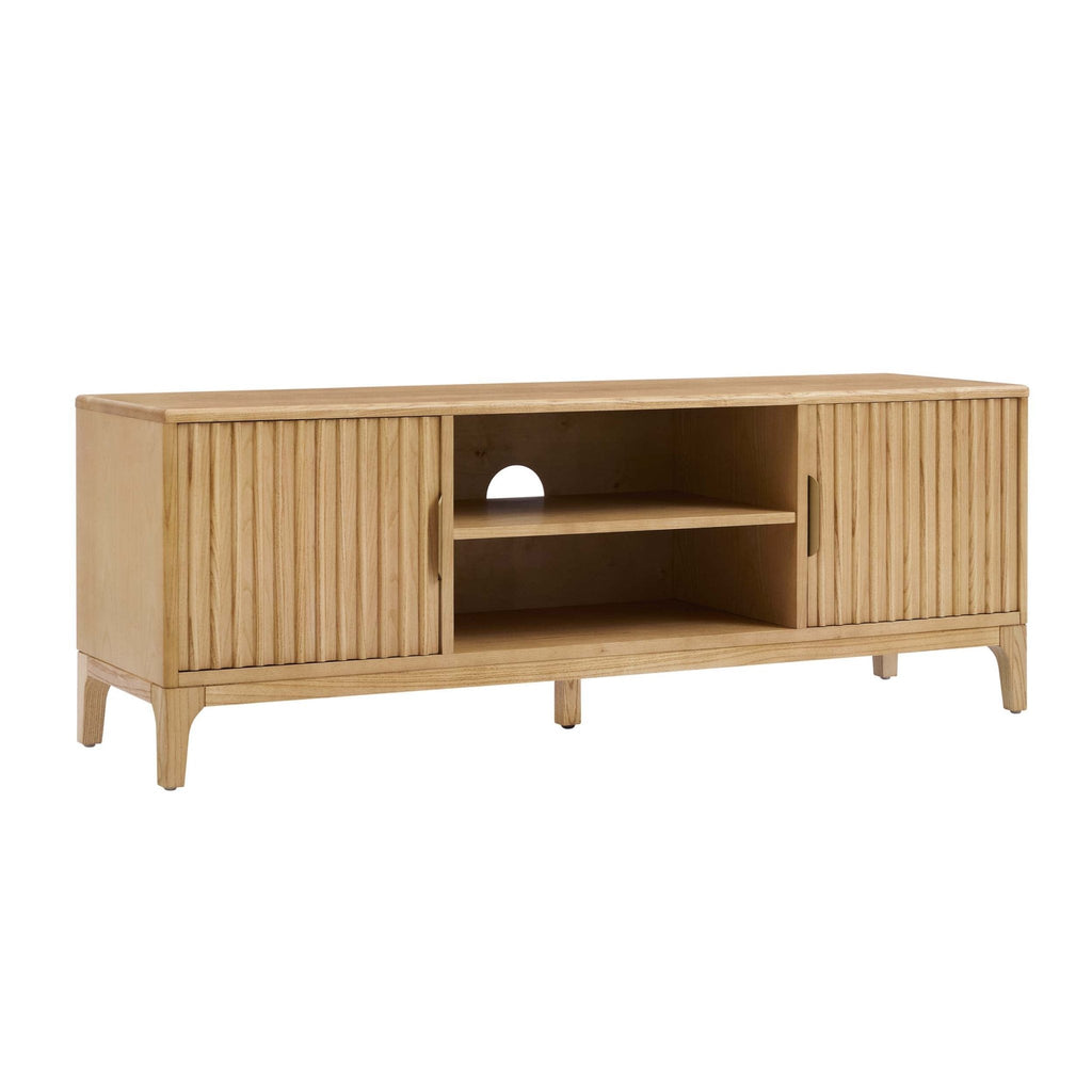 Dusklia - Elena TV Unit for TVs up to 60 - Light Wood - Wood Veneer