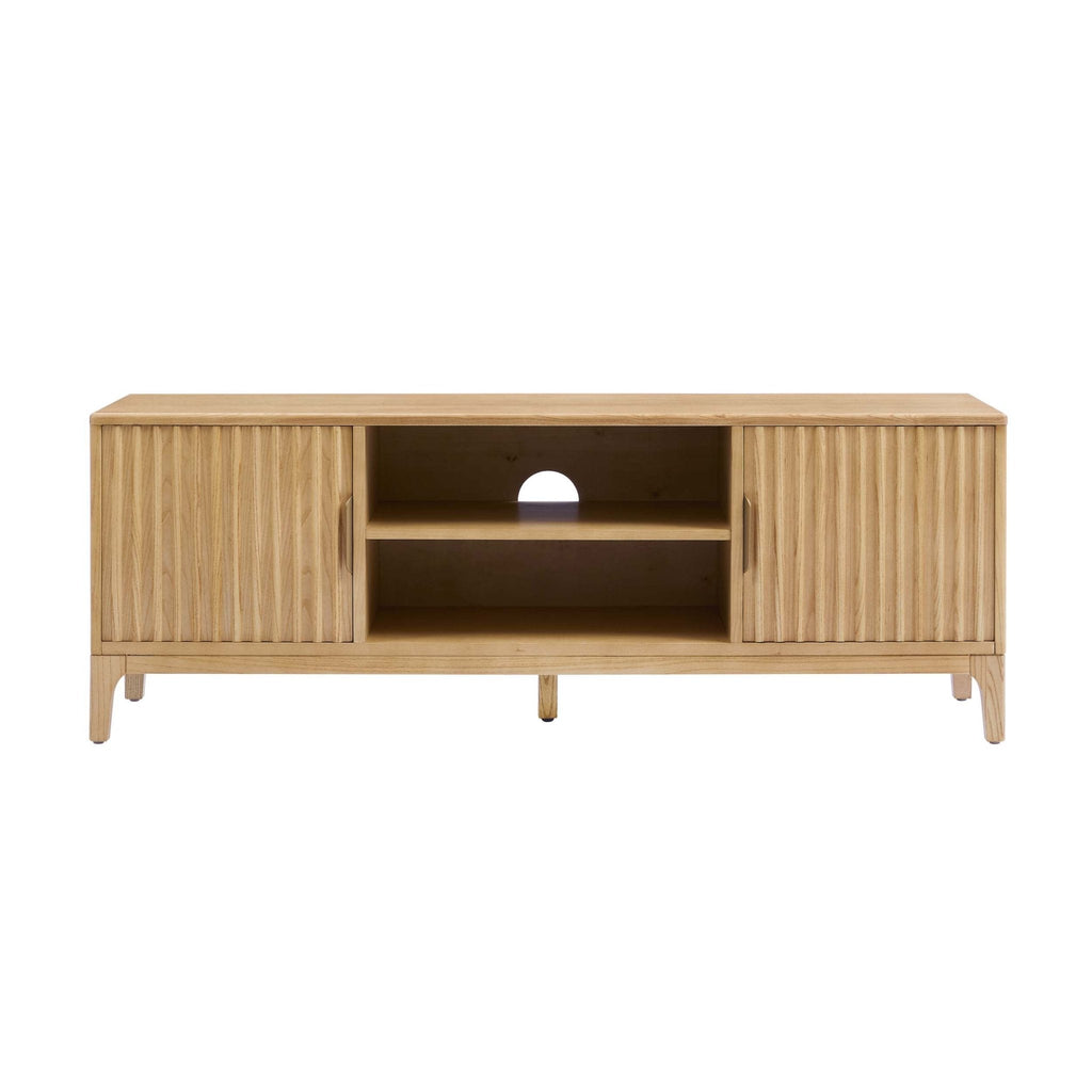 Dusklia - Elena TV Unit for TVs up to 60 - Light Wood - Wood Veneer