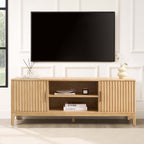 Dusklia - Elena TV Unit for TVs up to 60 - Light Wood - Wood Veneer
