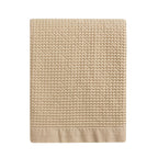 Dusklia - Eleni Cotton Waffle Stonewash Bedspread - Natural