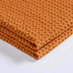 Dusklia - Eleni Cotton Waffle Stonewash Bedspread - Orange